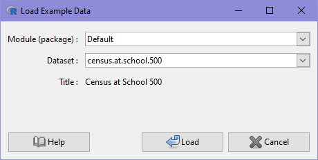 iNZight example data window